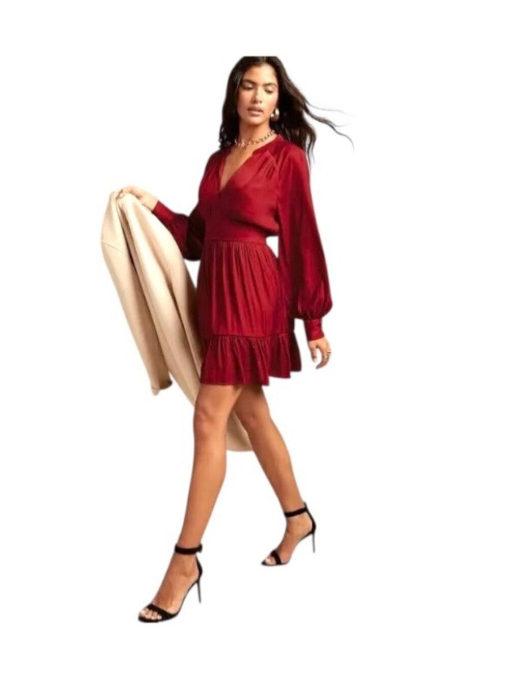 Banana Republic Balza Mini Dress Red Size XXL Minimalist Quiet Luxury Wedding
